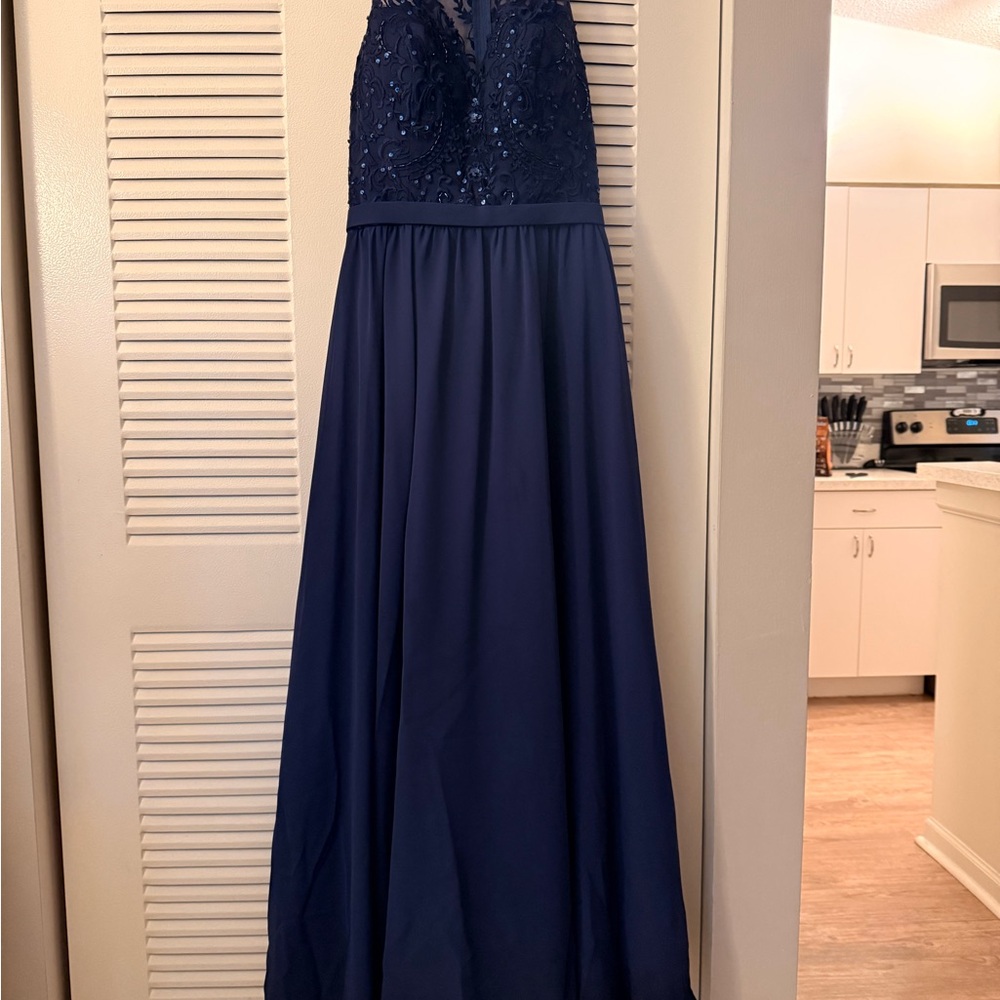 Elegant Navy Blue Dress